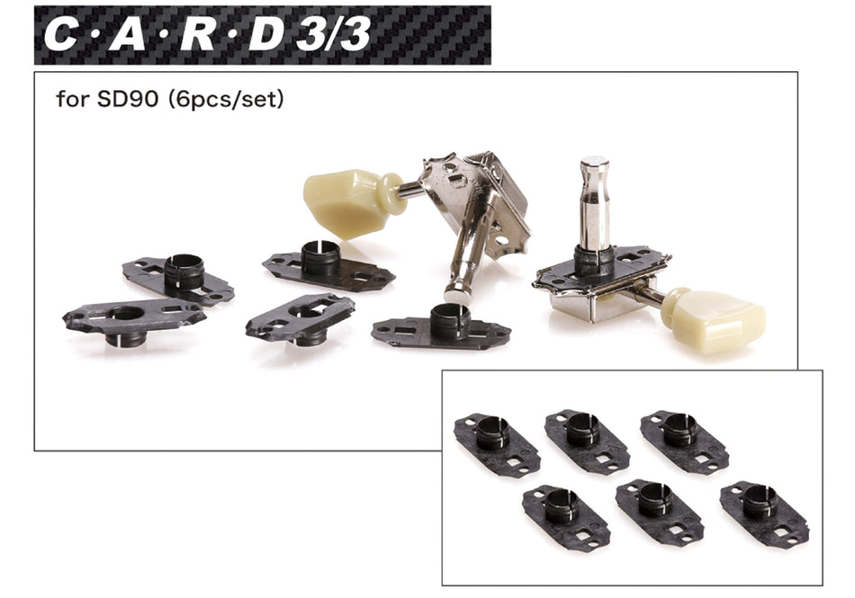 Gotoh C-A-R-D (3L+3R) for SD90 Tuners, 6 piece set