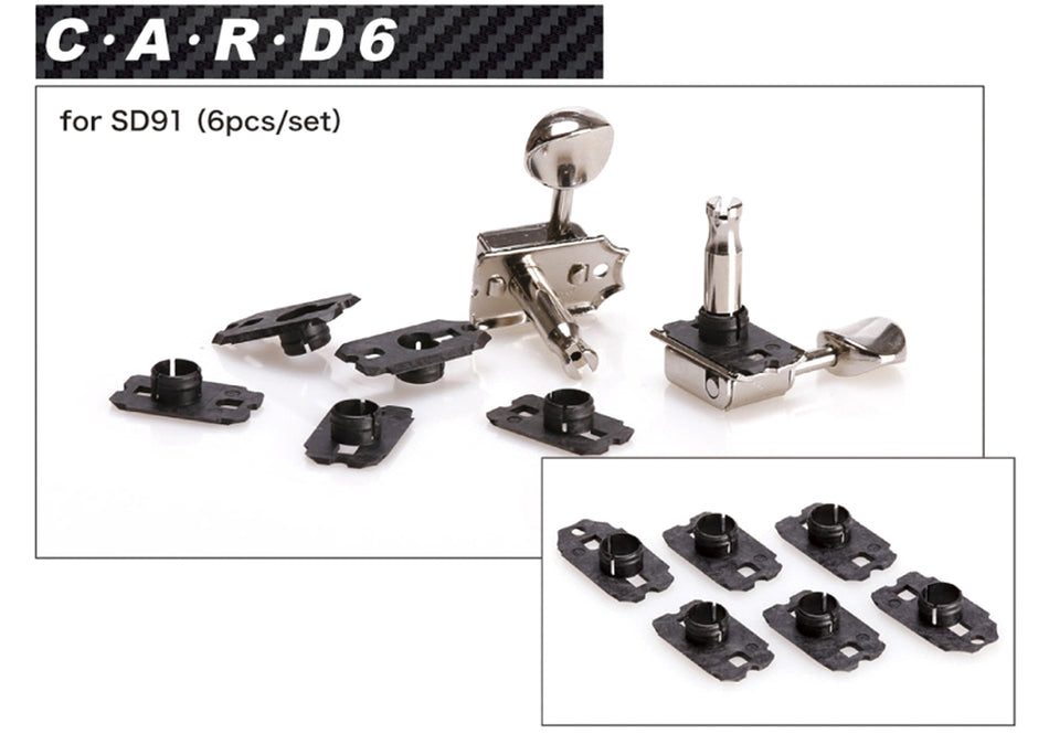 Gotoh C-A-R-D (6 inline) for SD91 Tuners, 6 piece set