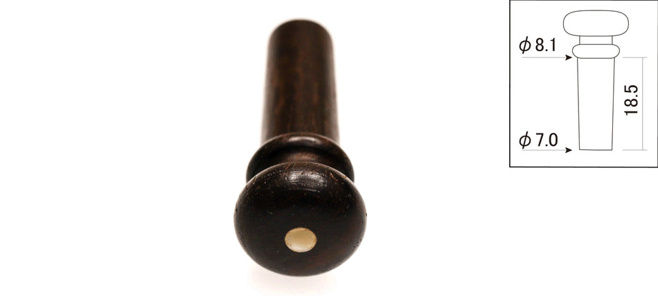 Endpin, Rosewood with 3mm MoP dot
