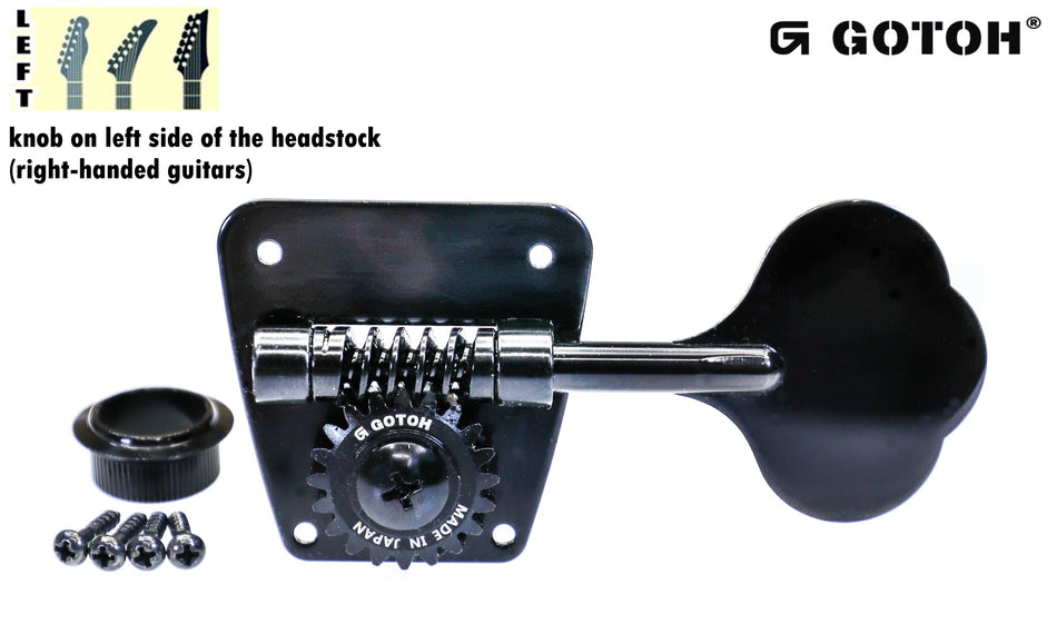 Gotoh FB30(B) Clover Bass Tuner, 1 Left (Black)