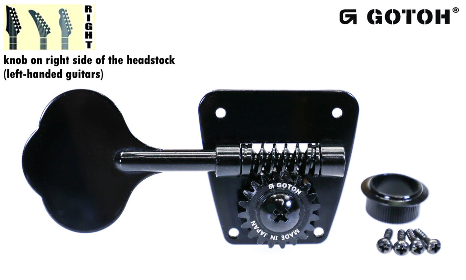 Gotoh FB30(B) Clover Bass Tuner, 1 Right (Black)