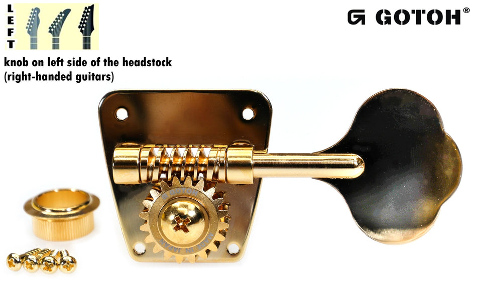 Gotoh FB30(G) Clover Bass Tuner, 1 Left (Gold)