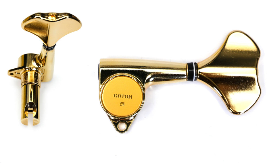 Gotoh GB707(G) Compact Bass Tuners, 4-Left (Gold)