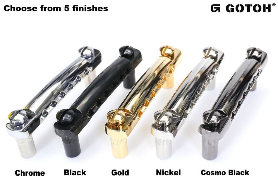 Gotoh GE101A-T Height-Adjustable Modern Stop Tailpiece (chose finish)