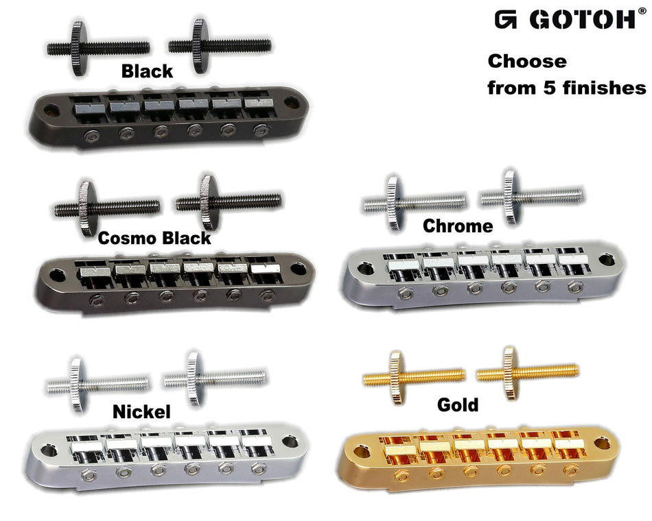 Gotoh GE103B Nashville-style Vintage Tune-o-matic Bridge (choose finish)