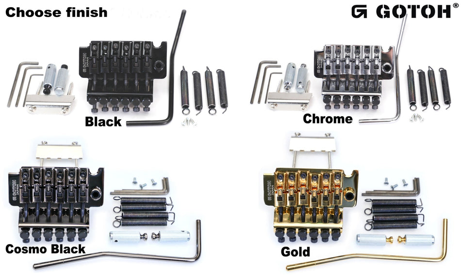 Gotoh GE1996T Floyd Rose Locking Tremolo, 40mm Block (choose finish)
