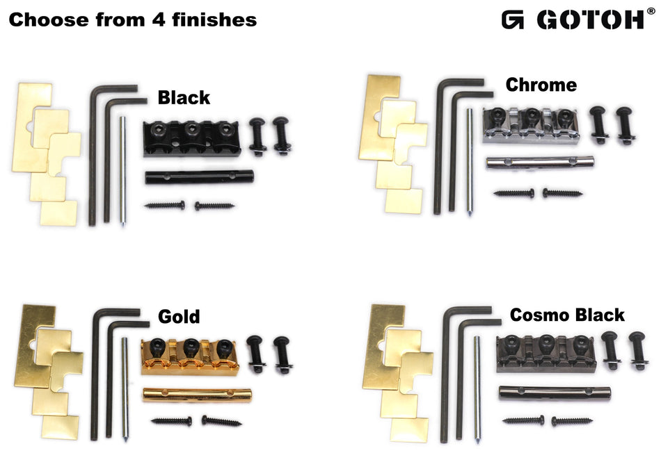 Gotoh GHL-1 Through-Neck Locking Guitar Nut, 43mm Bottom-mount (choose finish)