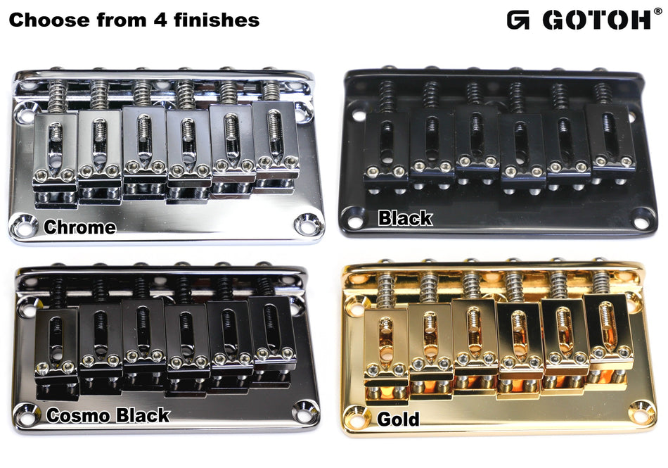 Gotoh GTC101 Hardtail Bridge (Brass) for Strat-style guitars (choose finish)