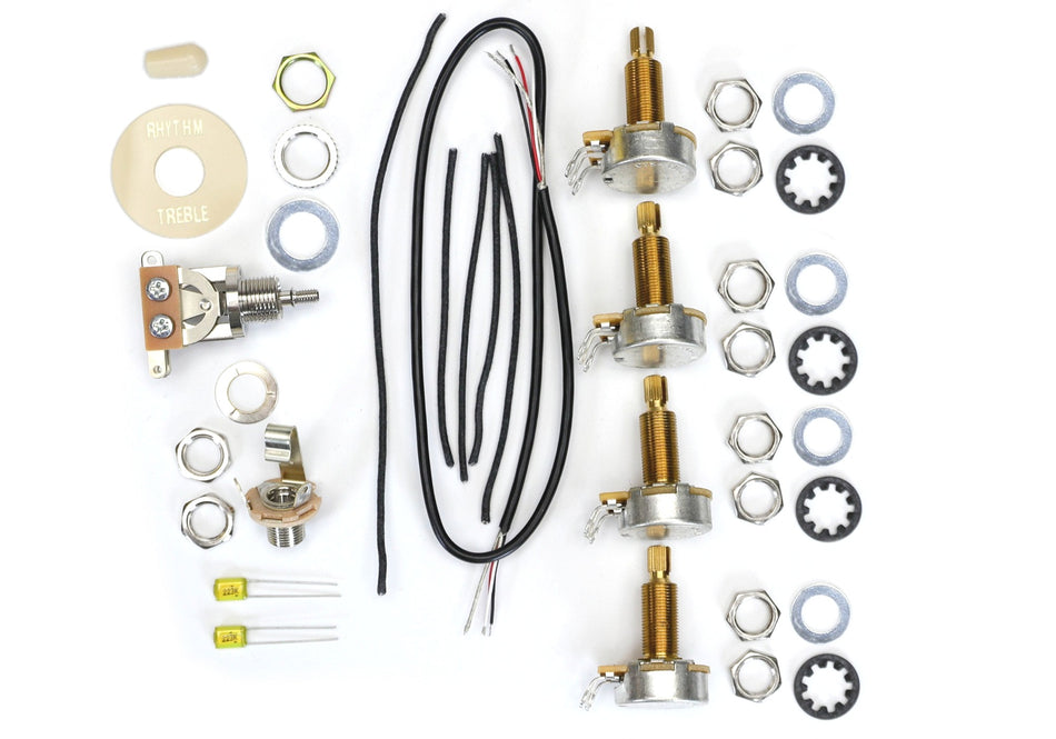 Wiring Kit for LP-type Guitars, CTS + SwitchCraft Upgade (Cream)