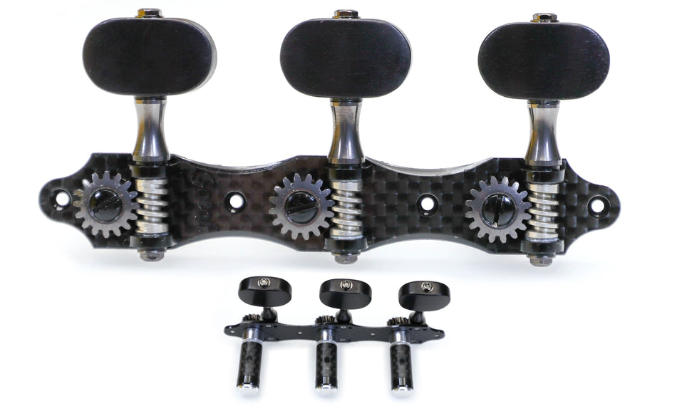 Gotoh KG01-CA(xCK)EN Tuners with X-Finish & 10mm Carbon Rollers for Acoustic Guitars (xCosmo Black)