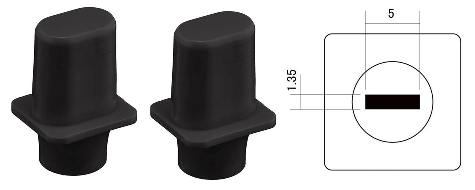Tele-style Hat Switch Knobs, Inch, set of 2 (choose color)