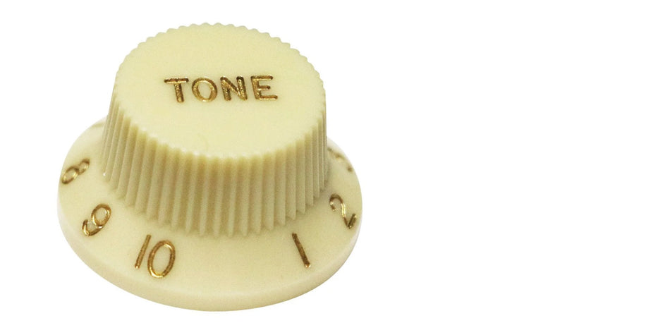 Knob for Fender-type Strat Guitars, CTS (Volume or Tone) Vintage with Gold Numbers