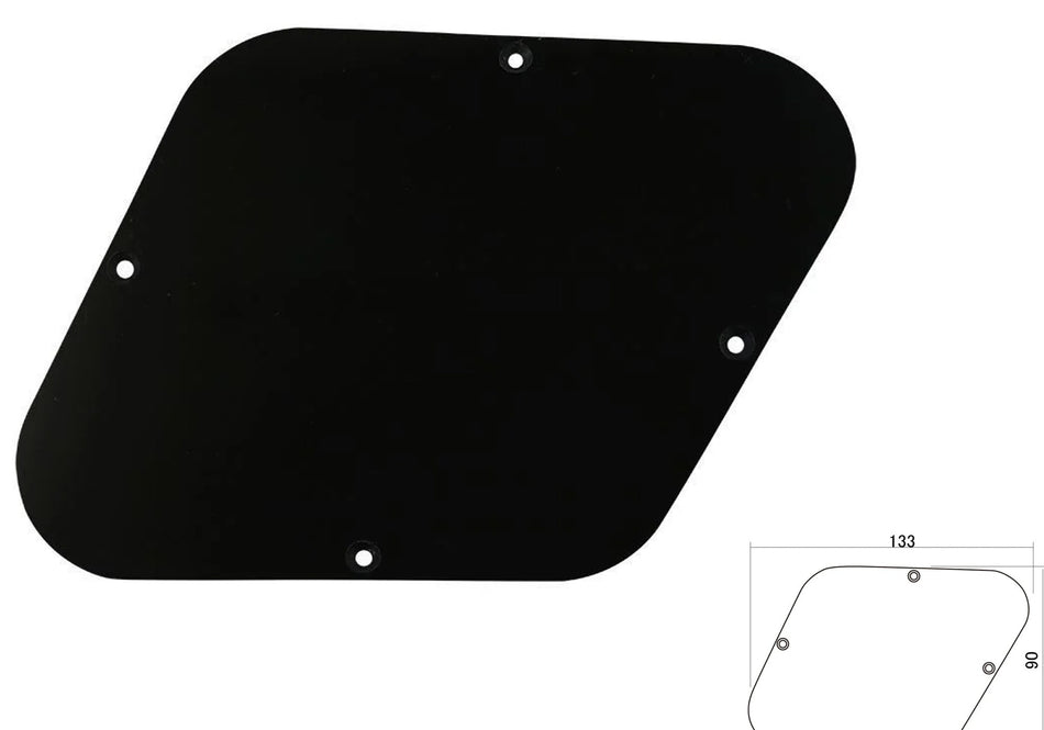 Control Backplate Cover For LP type Guitars, (Historic Series, 90mm wide), Black