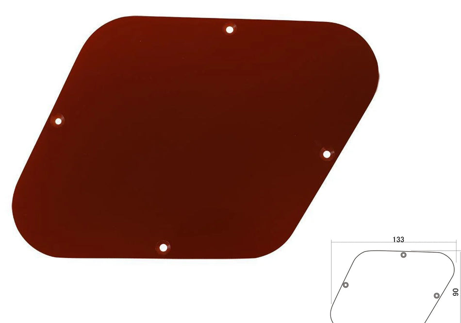 Control Backplate Cover For LP type Guitars, (Historic Series, 90mm wide), Brown