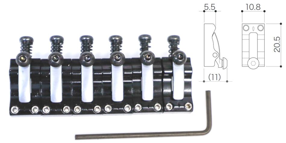 Gotoh LS108 Locking Saddle set (6pc 10.8mm spacing) Upgrade for EV510T, EV510TS, 510T, 510TS