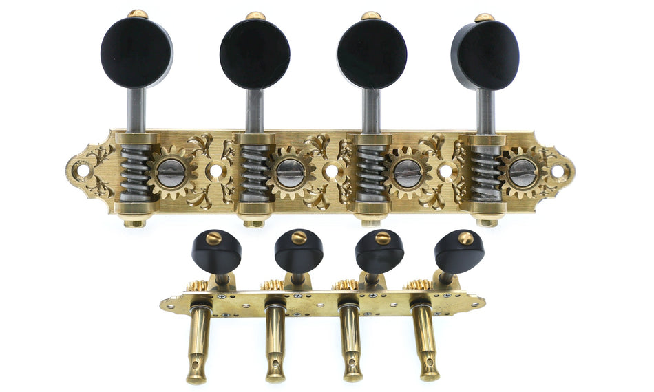 Mandolin Tuners, A-style Gotoh MA510(G)MB with Metal Rollers (Solid Brass)
