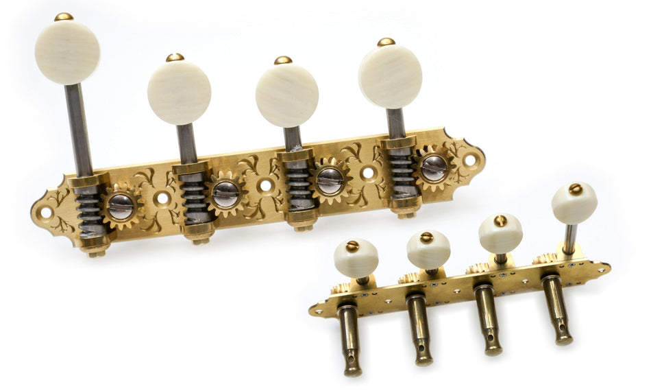 Gotoh MF510(SB)MM Tuners with Metal Rollers for F-style Mandolins (Solid Brass)