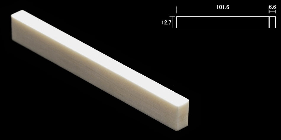 Bleached Bone Saddle blank 101.6 * 12.7 * 6.6mm for Acoustic Guitars