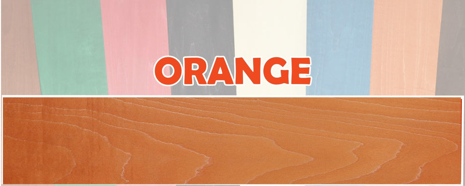 Pressure Dyed Veneer, Orange (0.5 x 95 x 850mm)