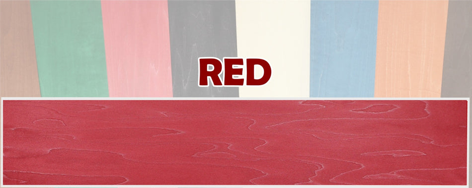 Pressure Dyed Veneer, Red (0.5 x 95 x 850mm)