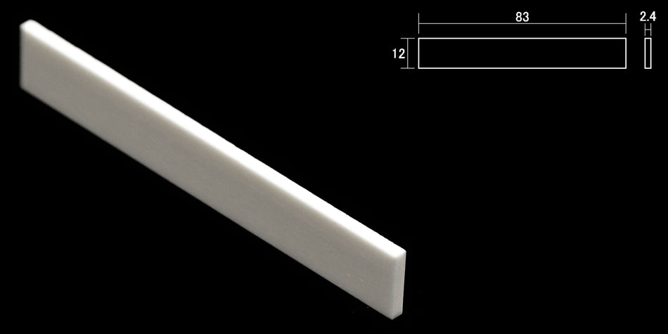 Bleached Bone Saddle blank 83 * 12 * 2.4mm for Acoustic Guitars
