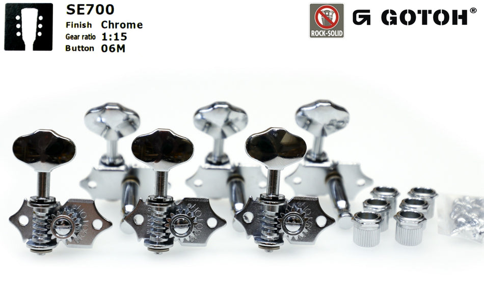 Gotoh SE700(C)06M Guitar Tuners with Standard Post, 3L+3R (Chrome)