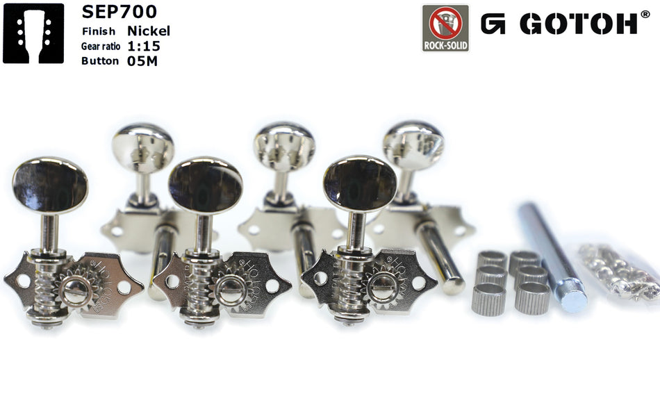 Gotoh SEP700(N)05M Tuners with 6mm Metal Rollers for Acoustic Guitars (Nickel)