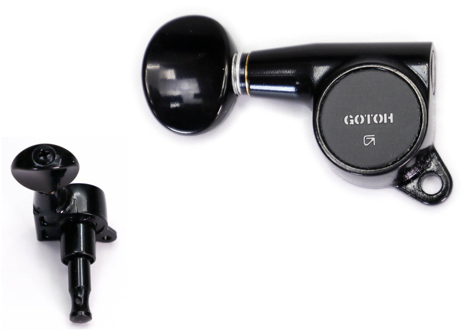 Gotoh SG381(B)05 Tuners with Standard Post, 3L+3R (Black)