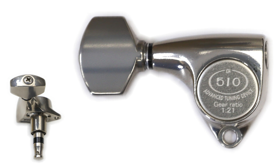 Gotoh SGV510Z(xN)A07 Tuners with Standard Post, 3L+3R (X-Nickel)