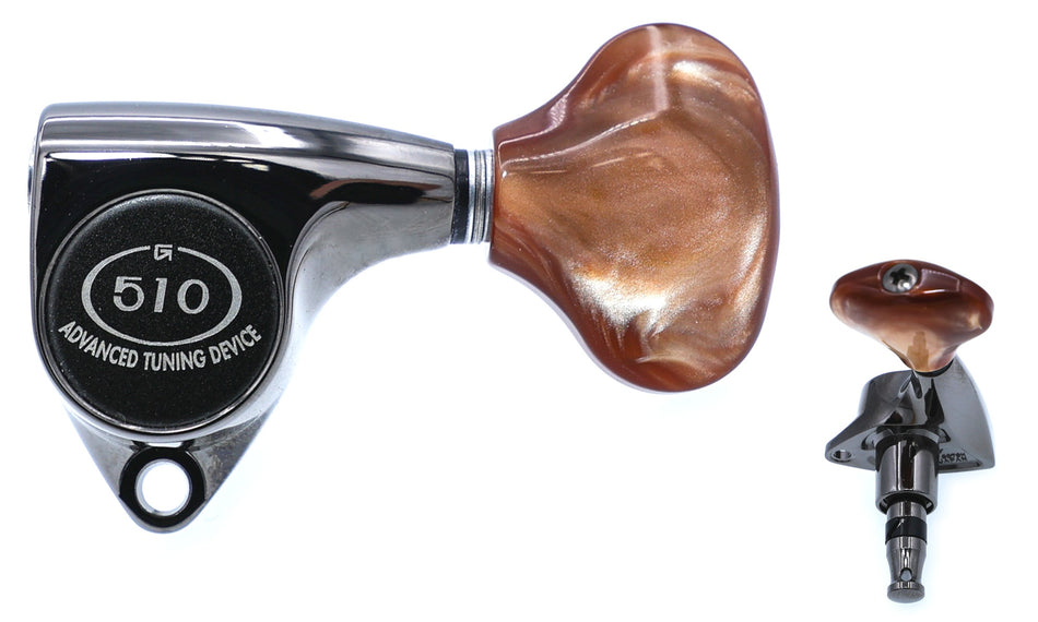 Gotoh SGV510Z(CK)CL5 Tuners with Standard Post, 3L+3R (Cosmo Black)