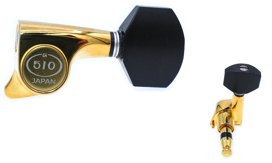 Gotoh SGi510(G)EN07 Super-Mini Tuners with Standard Post, 6-Left (Gold)