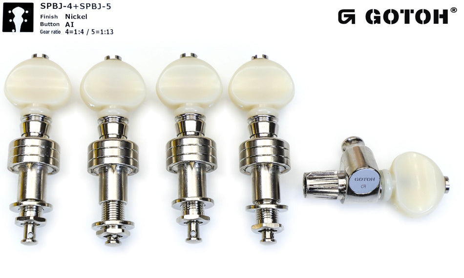 Gotoh SPBJ(N)Ai 4 Planetary + 5th String Tuners for Banjo (Nickel)