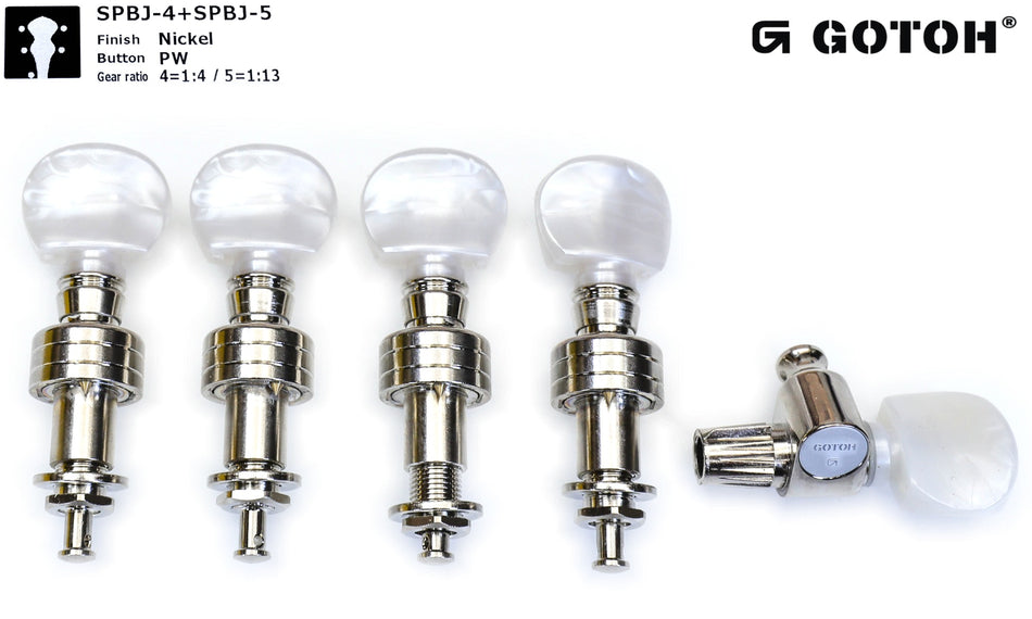 Gotoh SPBJ(N)PW 4 Planetary + 5th String Tuners for Banjo (Nickel)