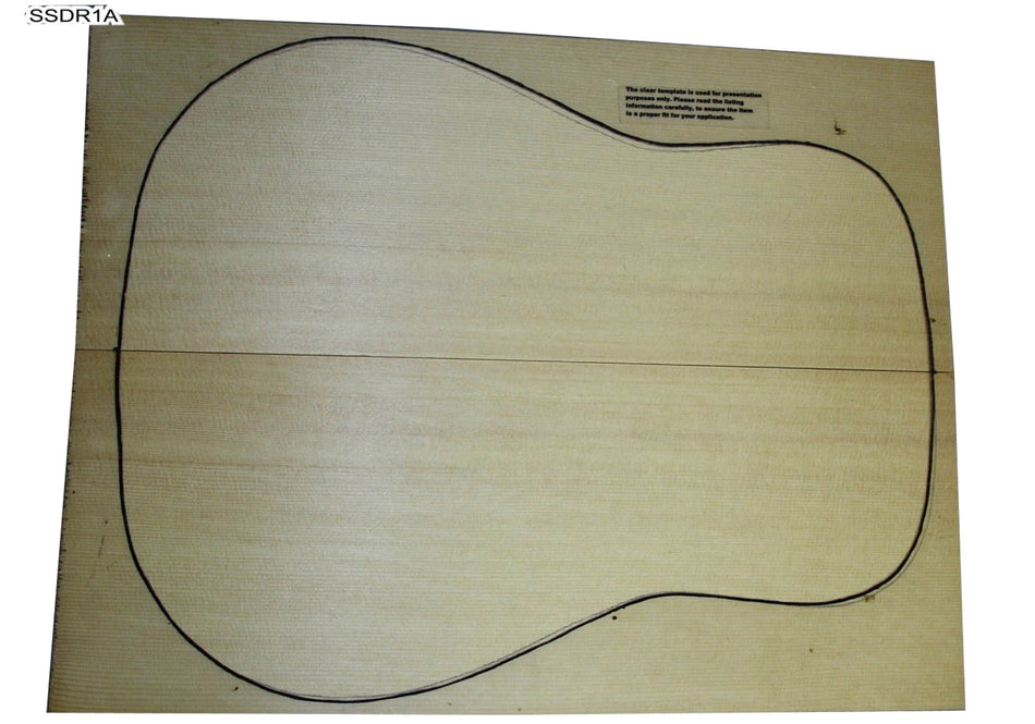 Sitka Spruce Dreadnought Guitar Set, 0.15" thick (+STANDARD +3★)