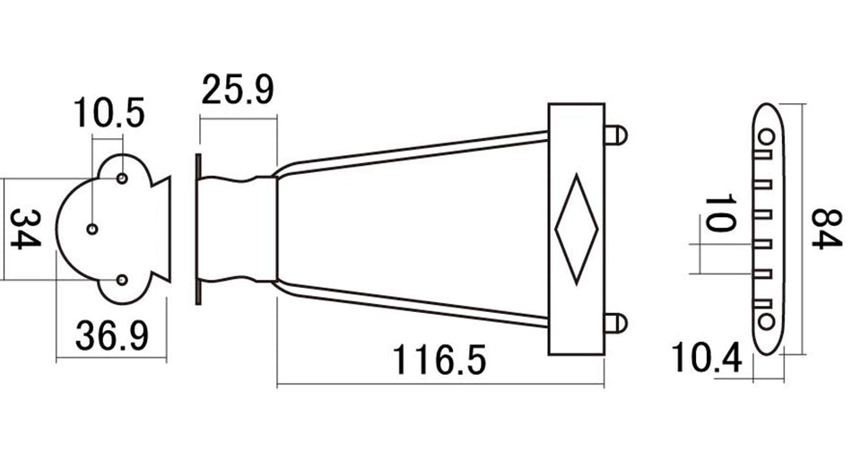 Tailpiece for Gibson 335 Style Archtop, Chrome