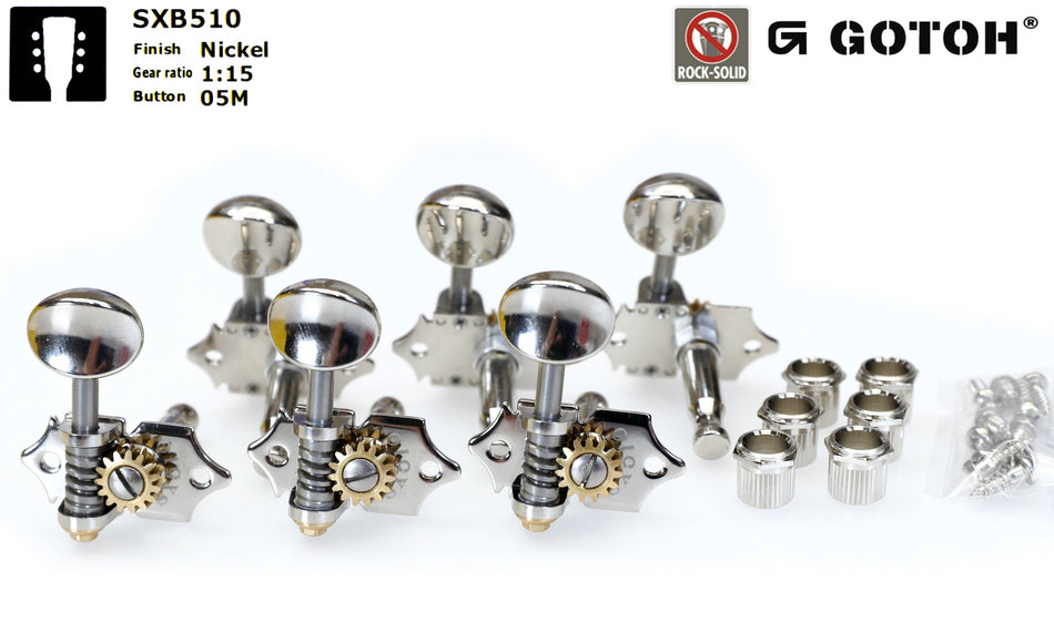 Gotoh SXB510(N)05M Guitar Tuners, 3L+3R (Nickel)