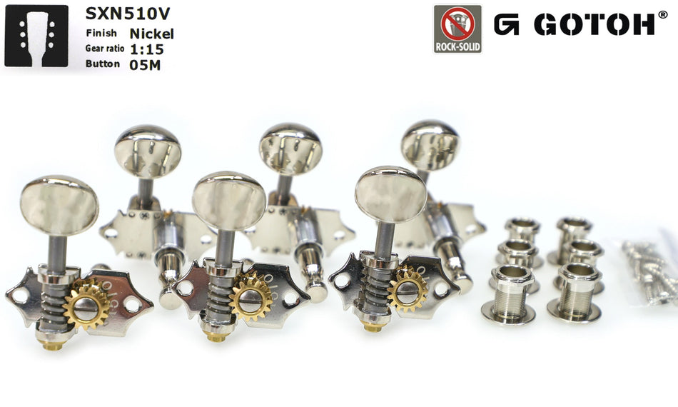 Gotoh SXN510V(N)05M Tuners with Standard Post, 3L+3R (Nickel)