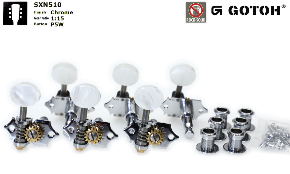 Gotoh SXN510(C)P5W Tuners with Standard Post, 3L+3R (Chrome)