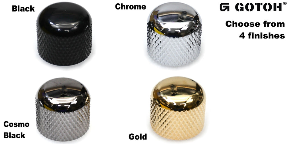 Gotoh VK3 Knurled Metal Dome Knob, 16.4mm, metric (chose finish)